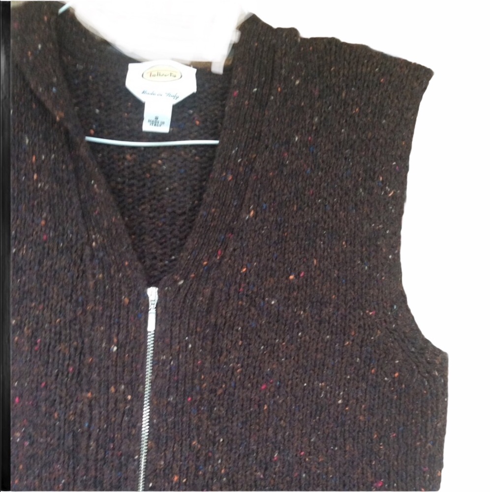❌SALE❌ Vintage Talbots Zip-Up Hooded Vest Sweater - Picture 3 of 10